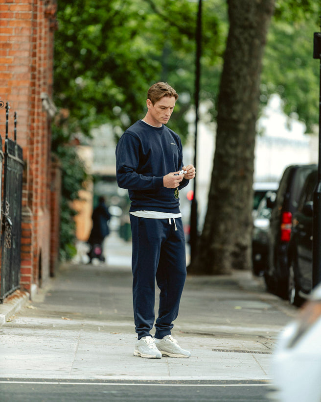 the mercer brand sweatpants navy 
