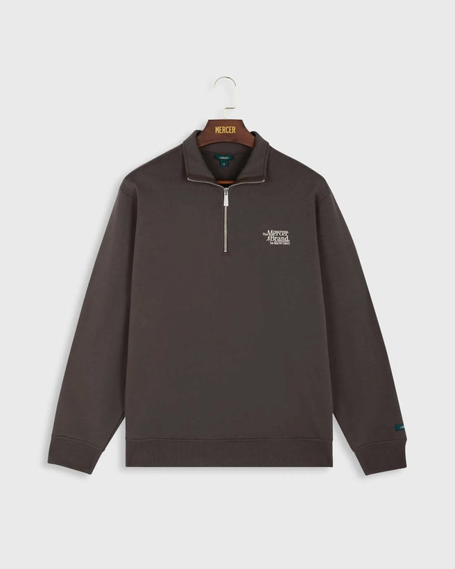 The Mercer Quarter Zip | Brown