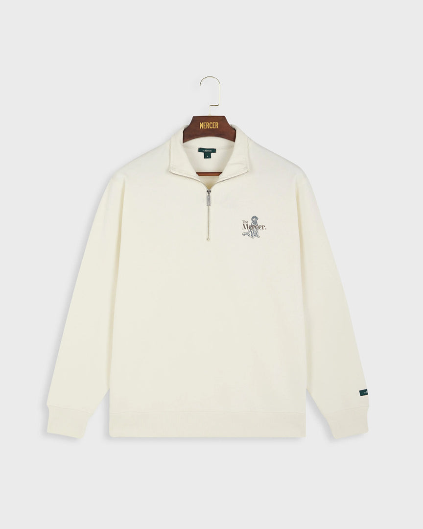 The Mercer Dog Quarter Zip | Off White