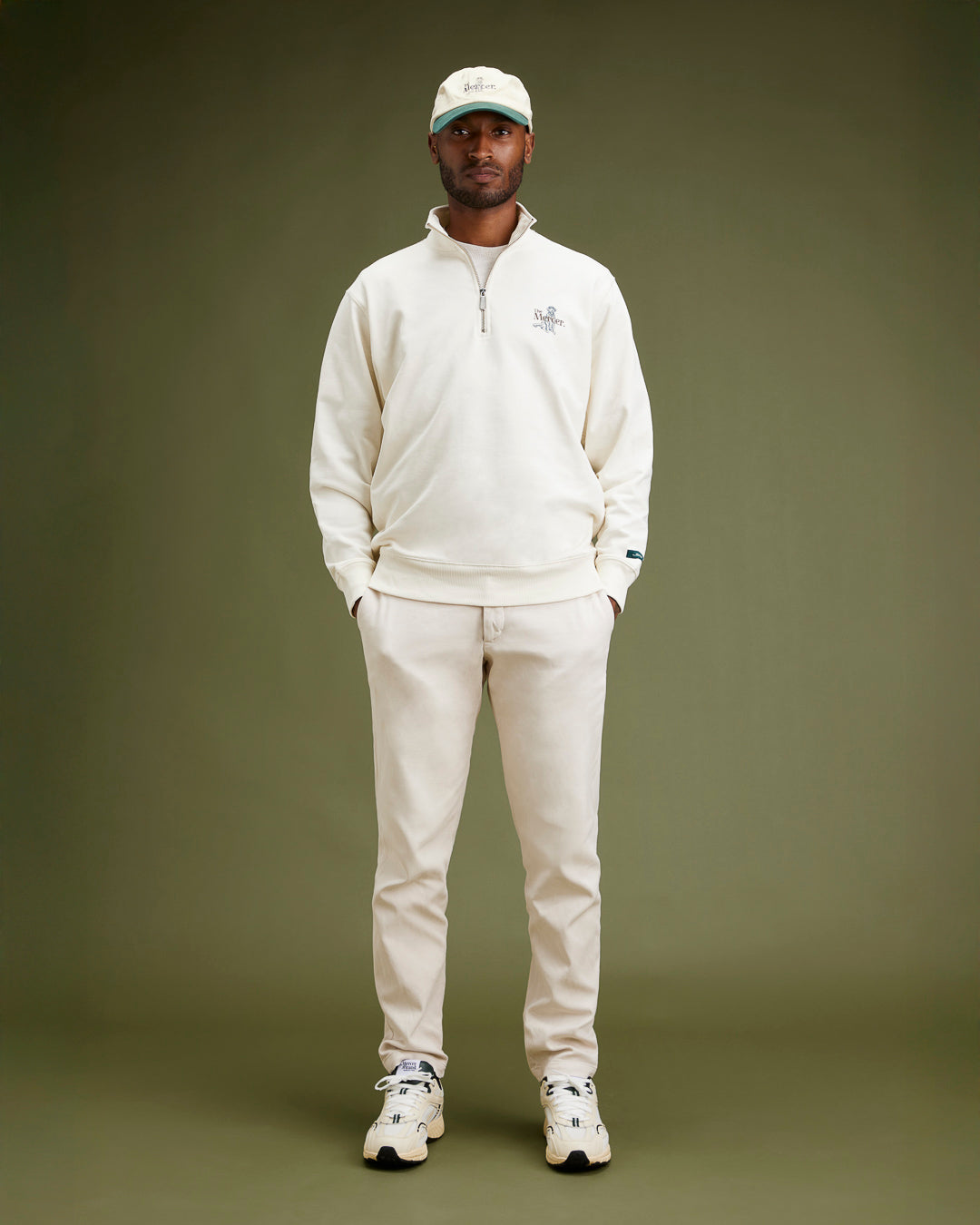 The Mercer Dog Quarter Zip | Off White - The Mercer Brand