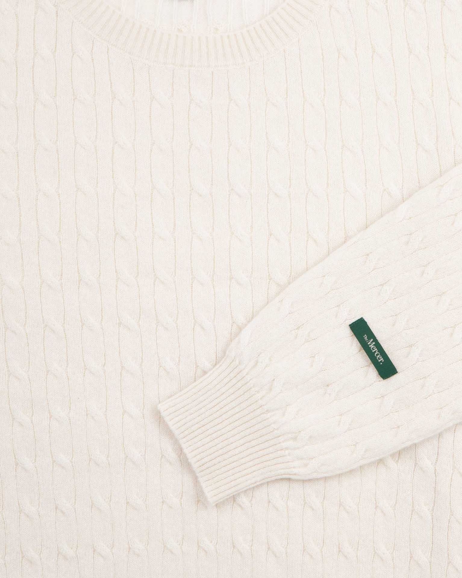 the mercer brand cashmere cable knit sweater for winter super comfortable 