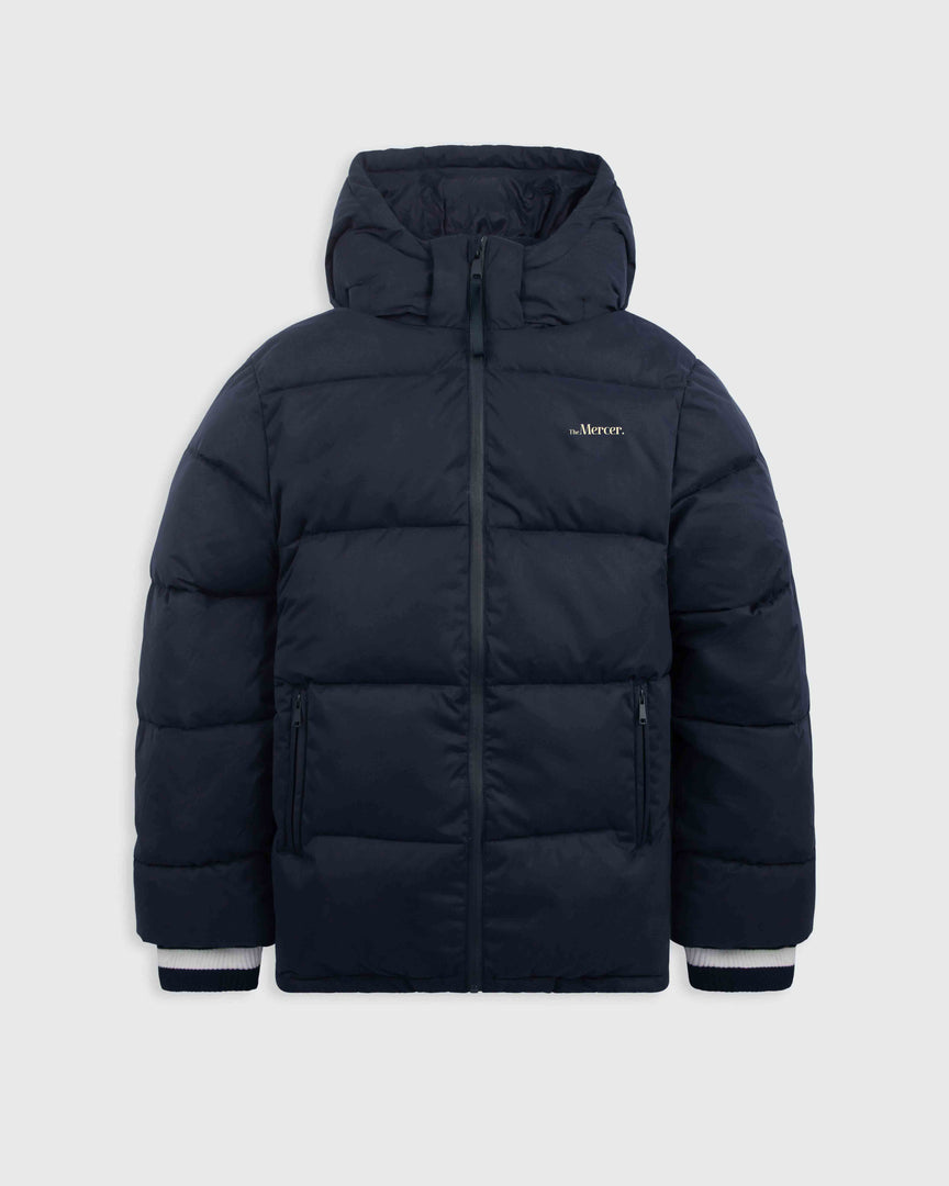 the mercer brand puffer navy unisex warm for winter