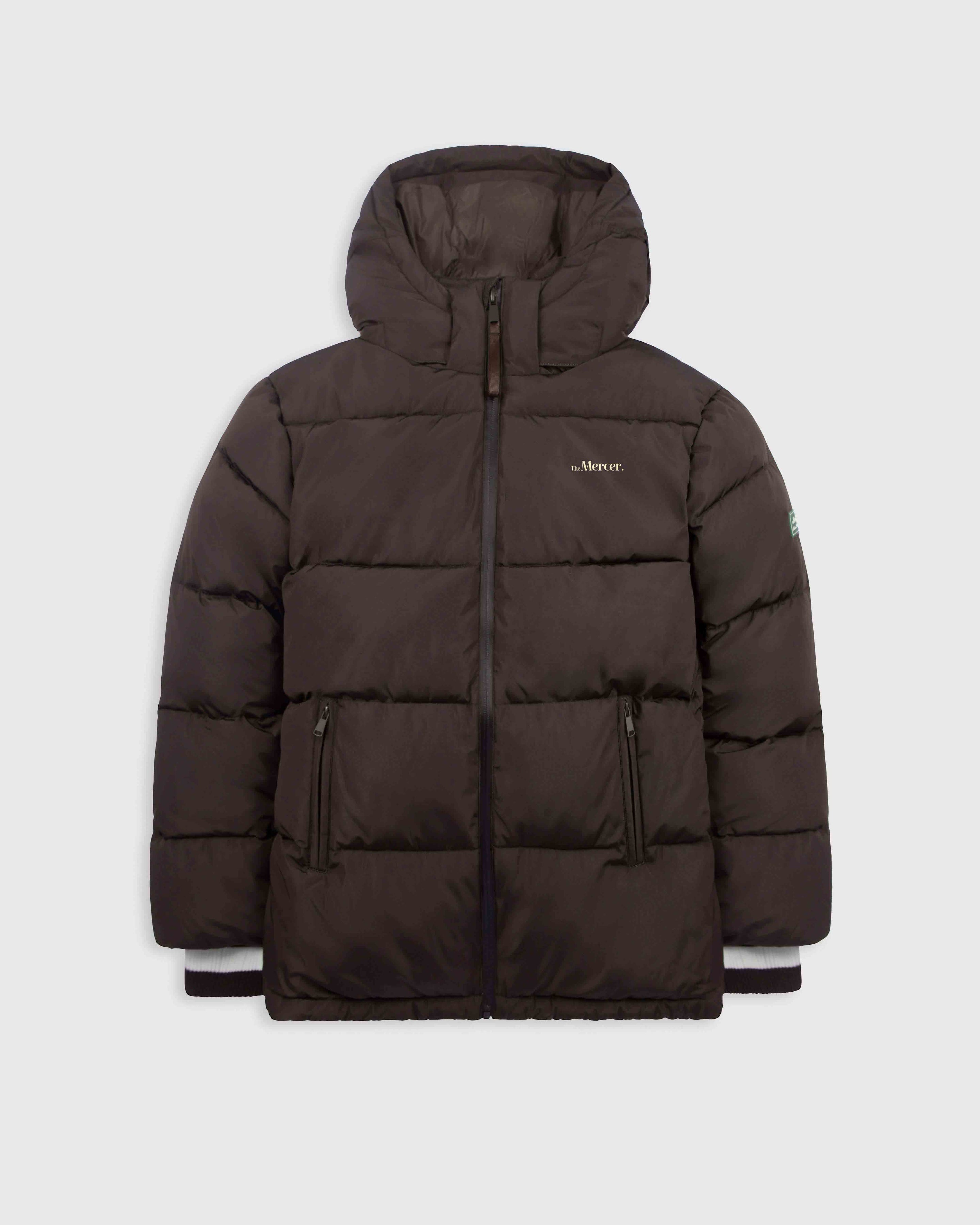 The Mercer Brand puffer jacket brown product photo