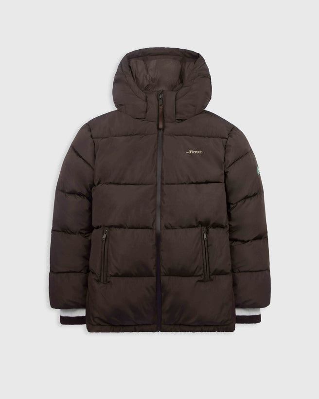 The Mercer Brand puffer jacket brown product photo