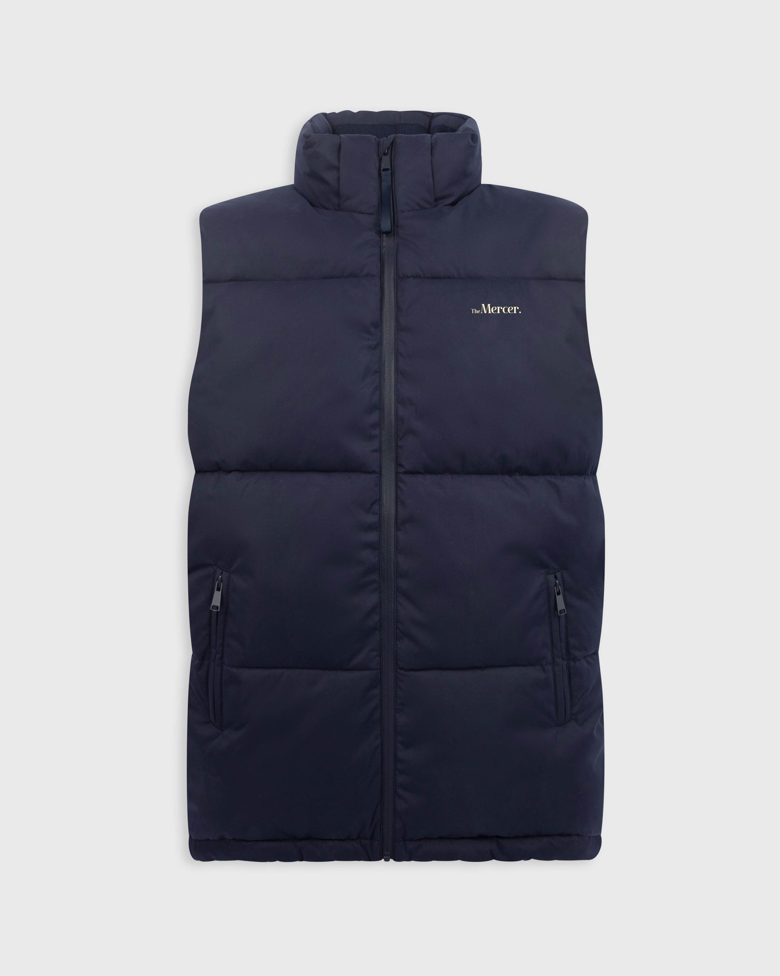 the mercer brand puffer bodywarmer navy 