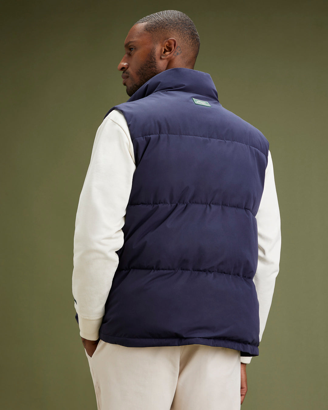 the mercer brand puffer bodywarmer navy 