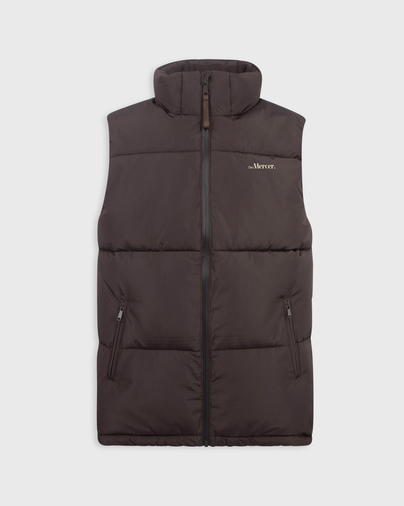 the mercer brand bodywarmer brown product photo front