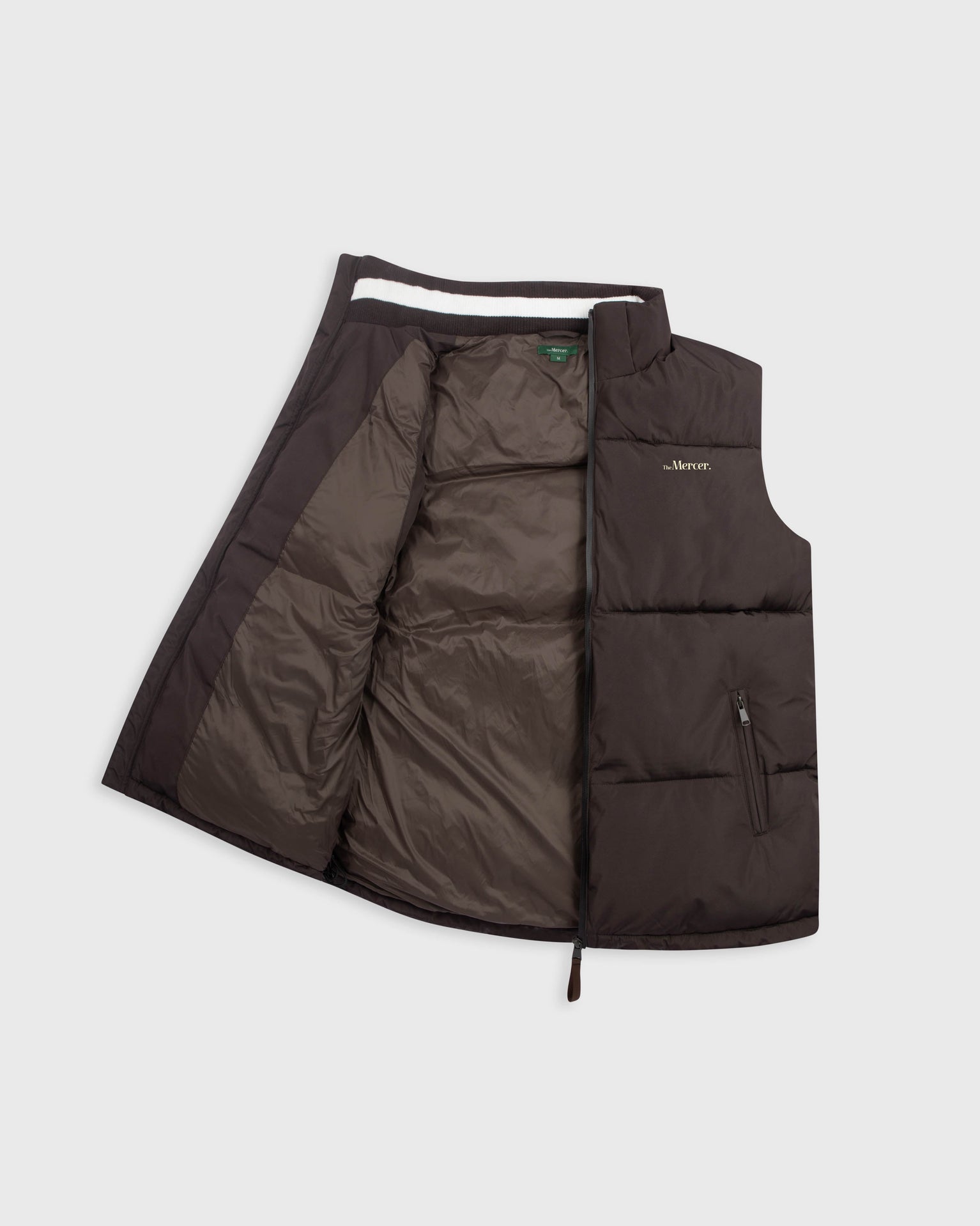 the mercer brand bodywarmer brown product photo front