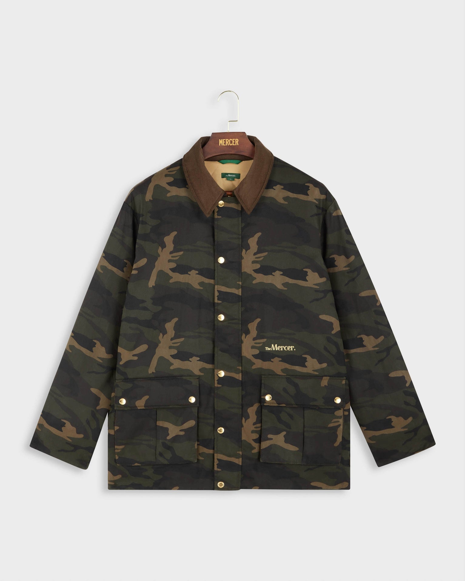 The mercer brand subway jacket camouflage color product photo front