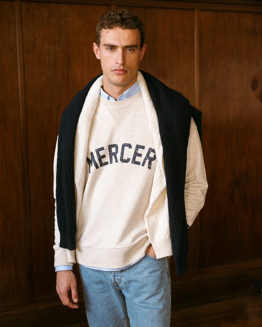 The Mercer College Crewneck | Off White