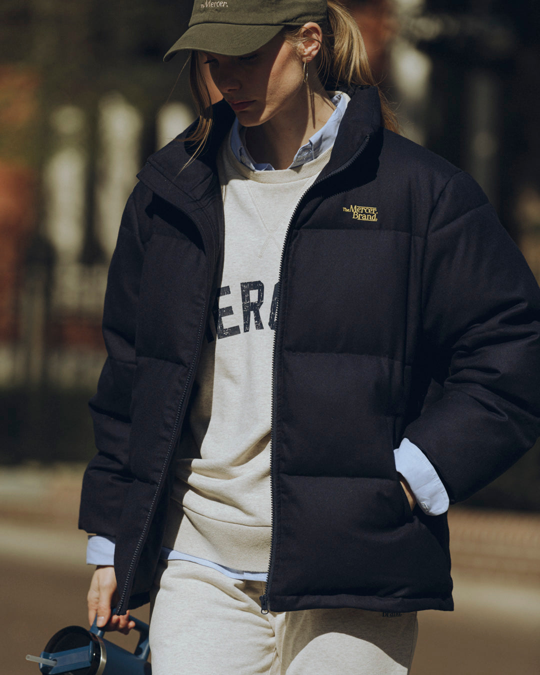 The Mercer Wool Puffer Jacket | Navy