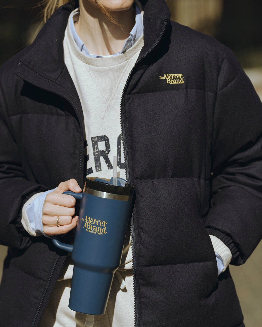 The Mercer Wool Puffer Jacket | Navy