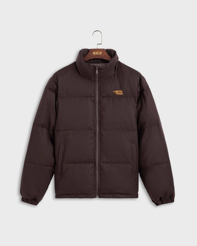 The Mercer Wool Puffer Jacket | Brown
