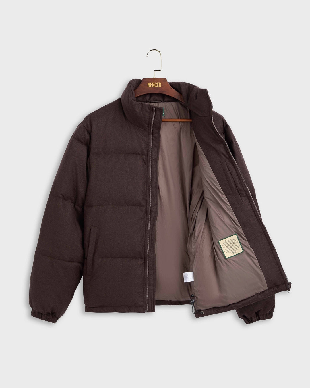 The Mercer Wool Puffer Jacket | Brown