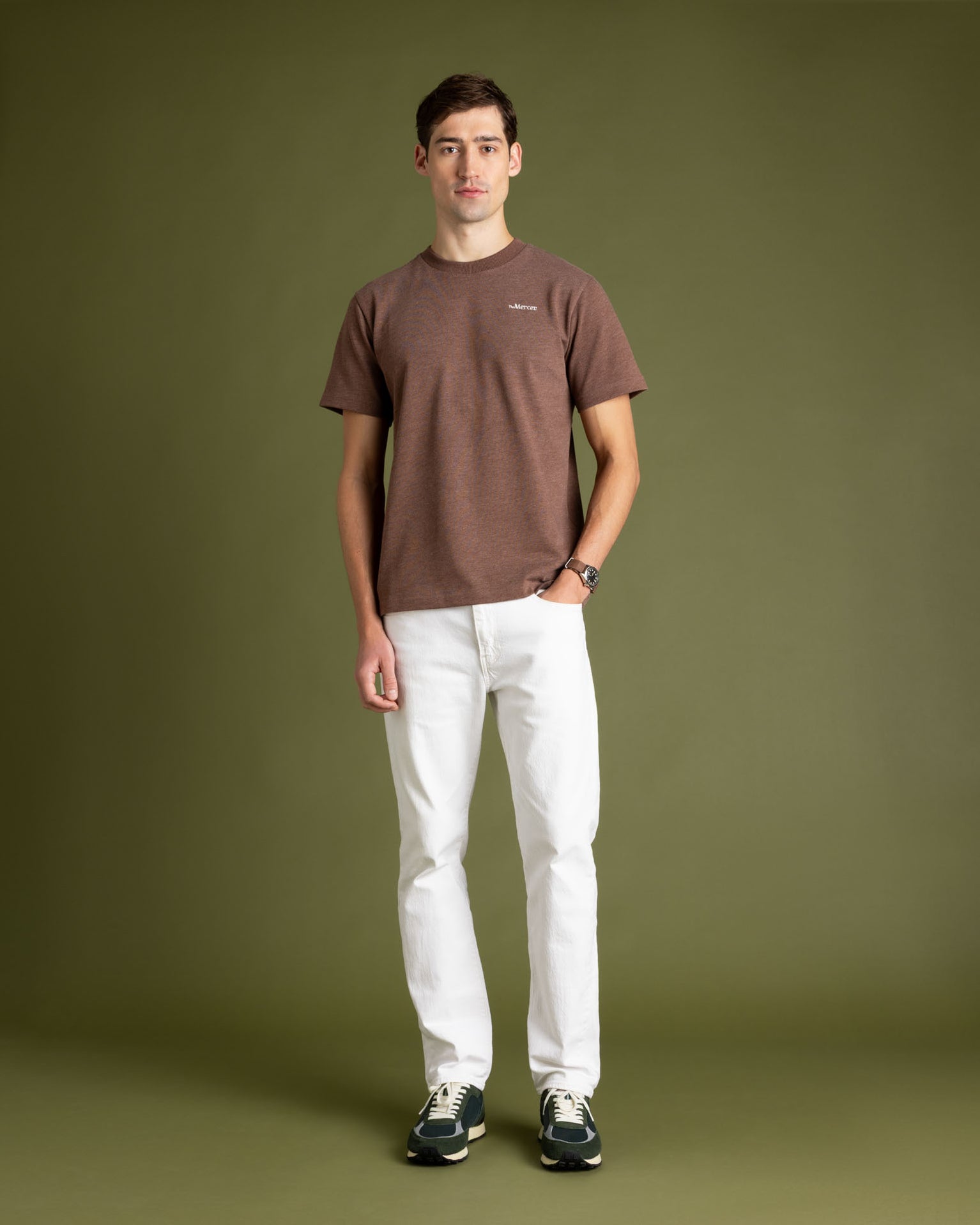 The Mercer Logo Tee | Brown