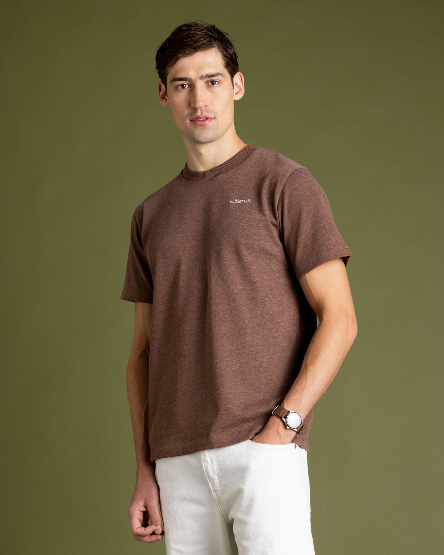 The Mercer Logo Tee | Brown