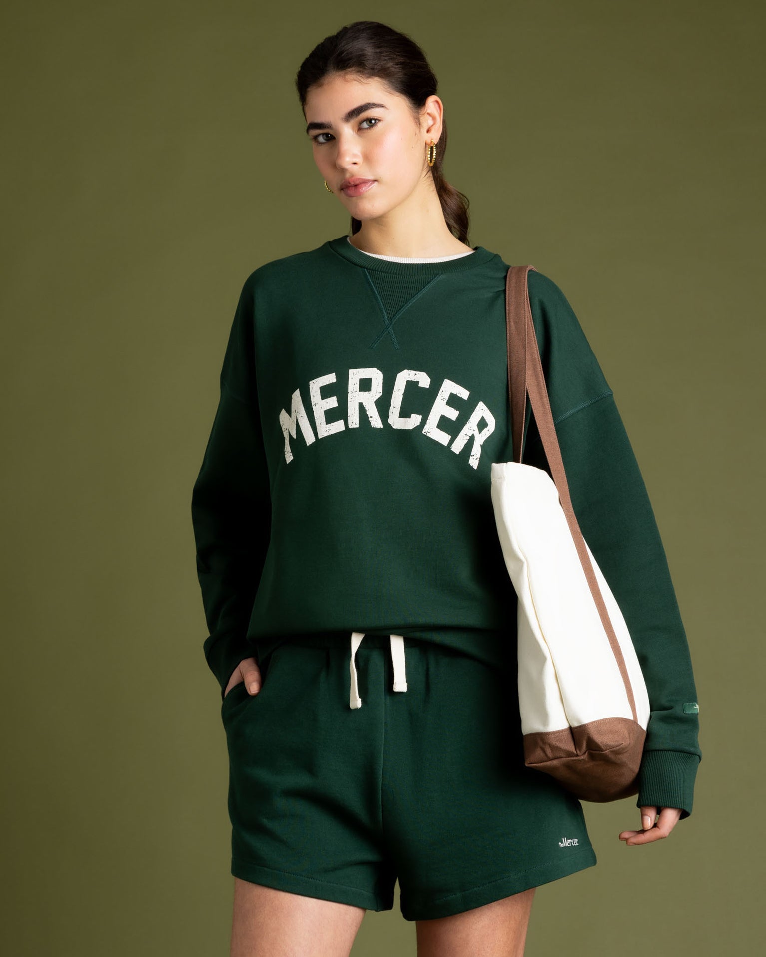 Mercer Logo Sweat | Green