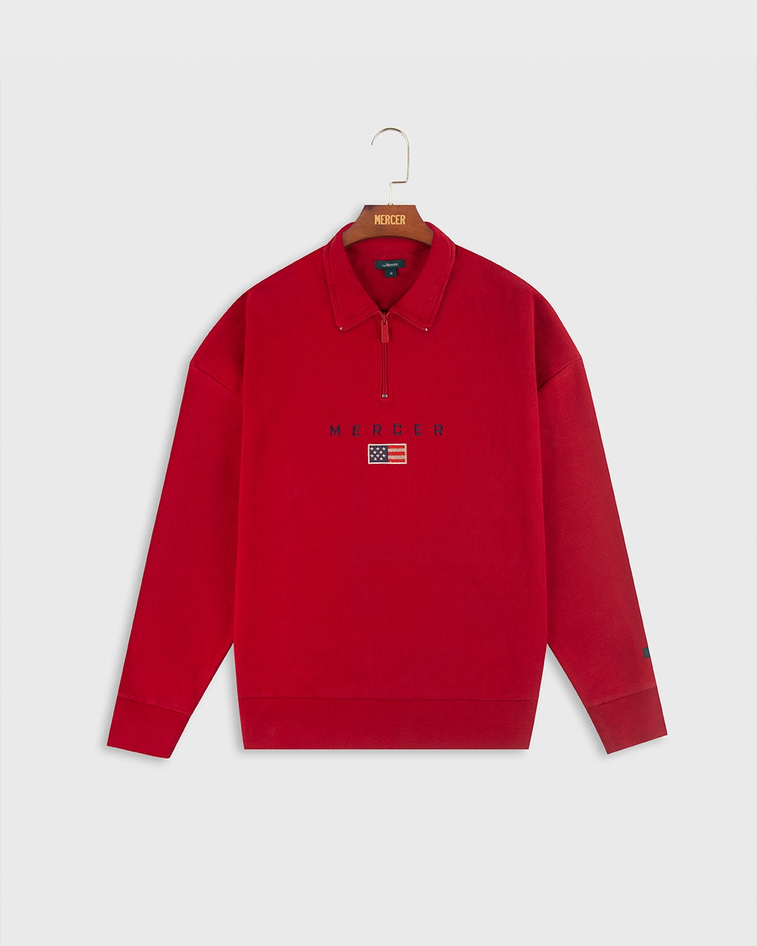 The Mercer Quarter Zip | Red
