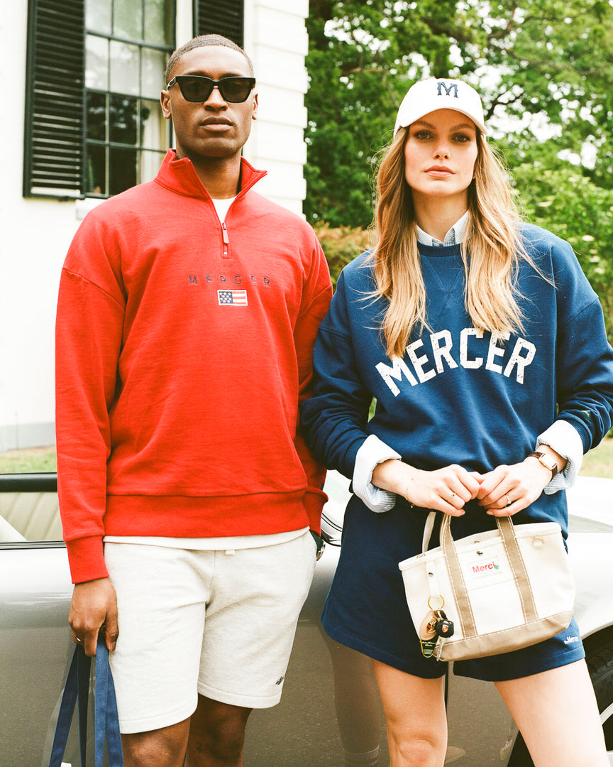 The Mercer Quarter Zip | Red