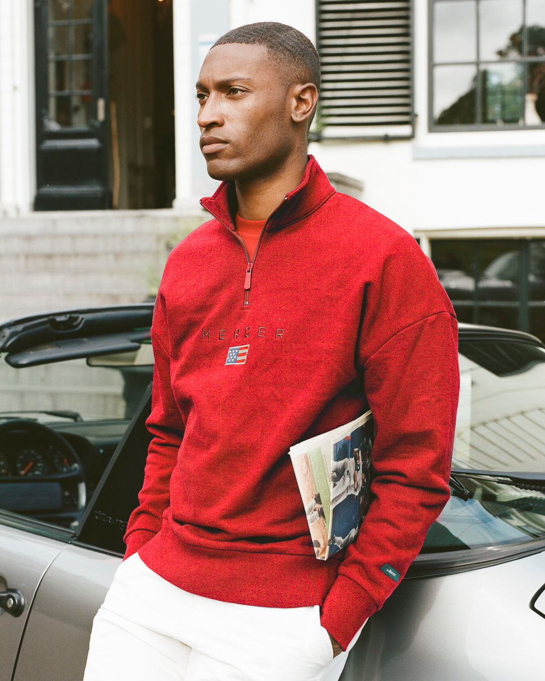The Mercer Quarter Zip | Red