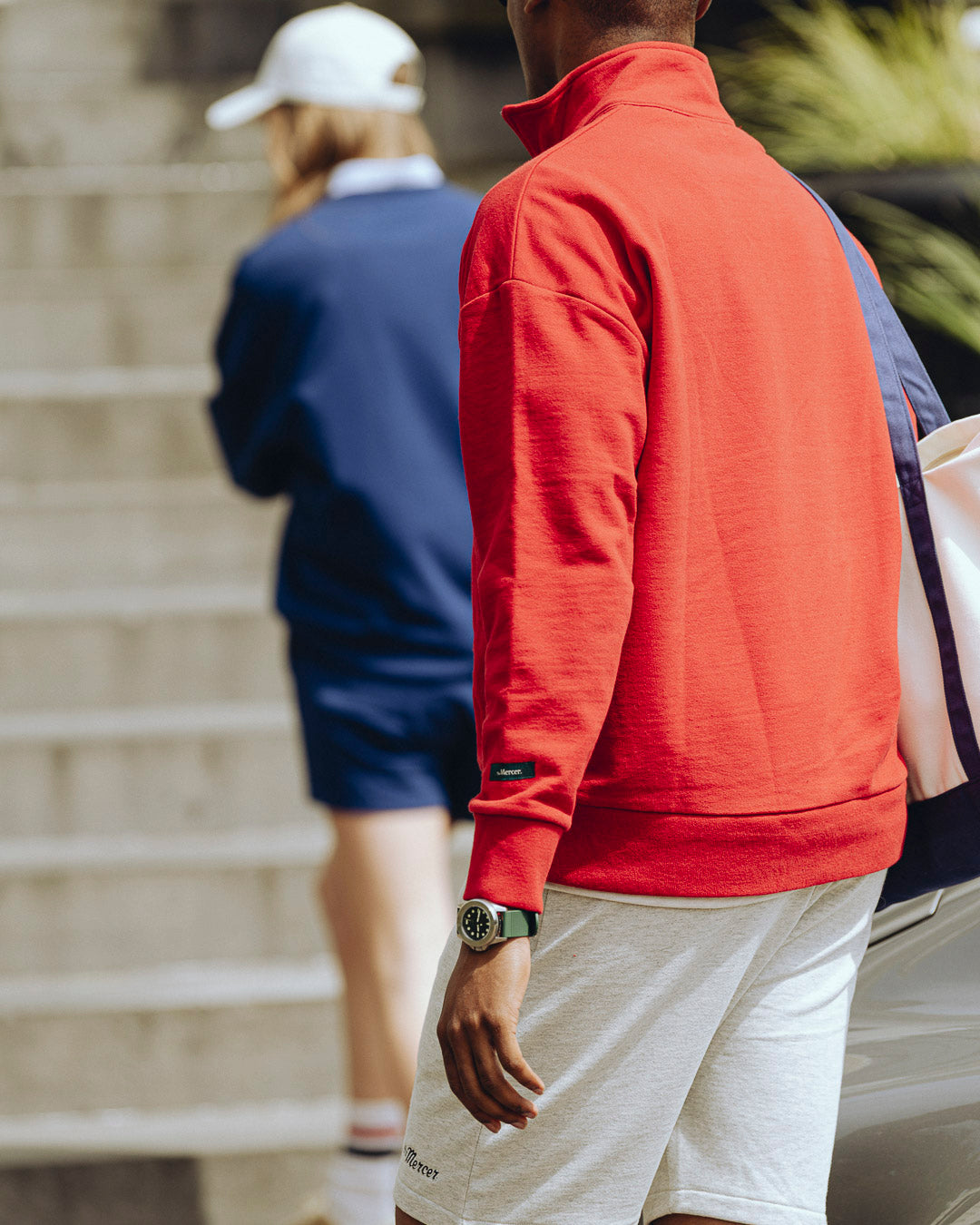 The Mercer Quarter Zip | Red