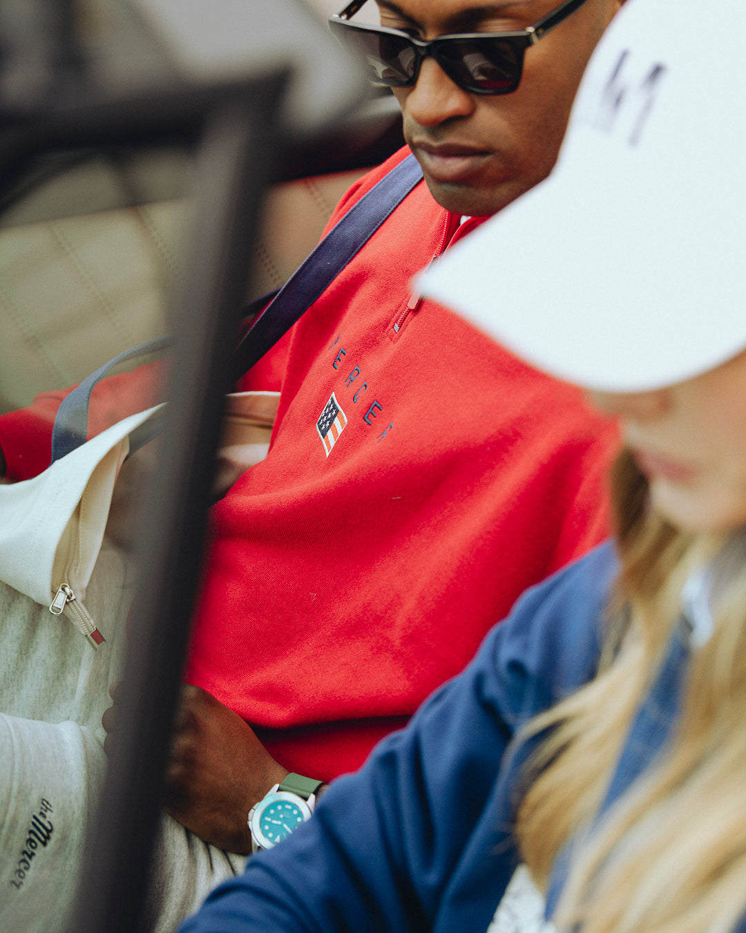 The Mercer Quarter Zip | Red