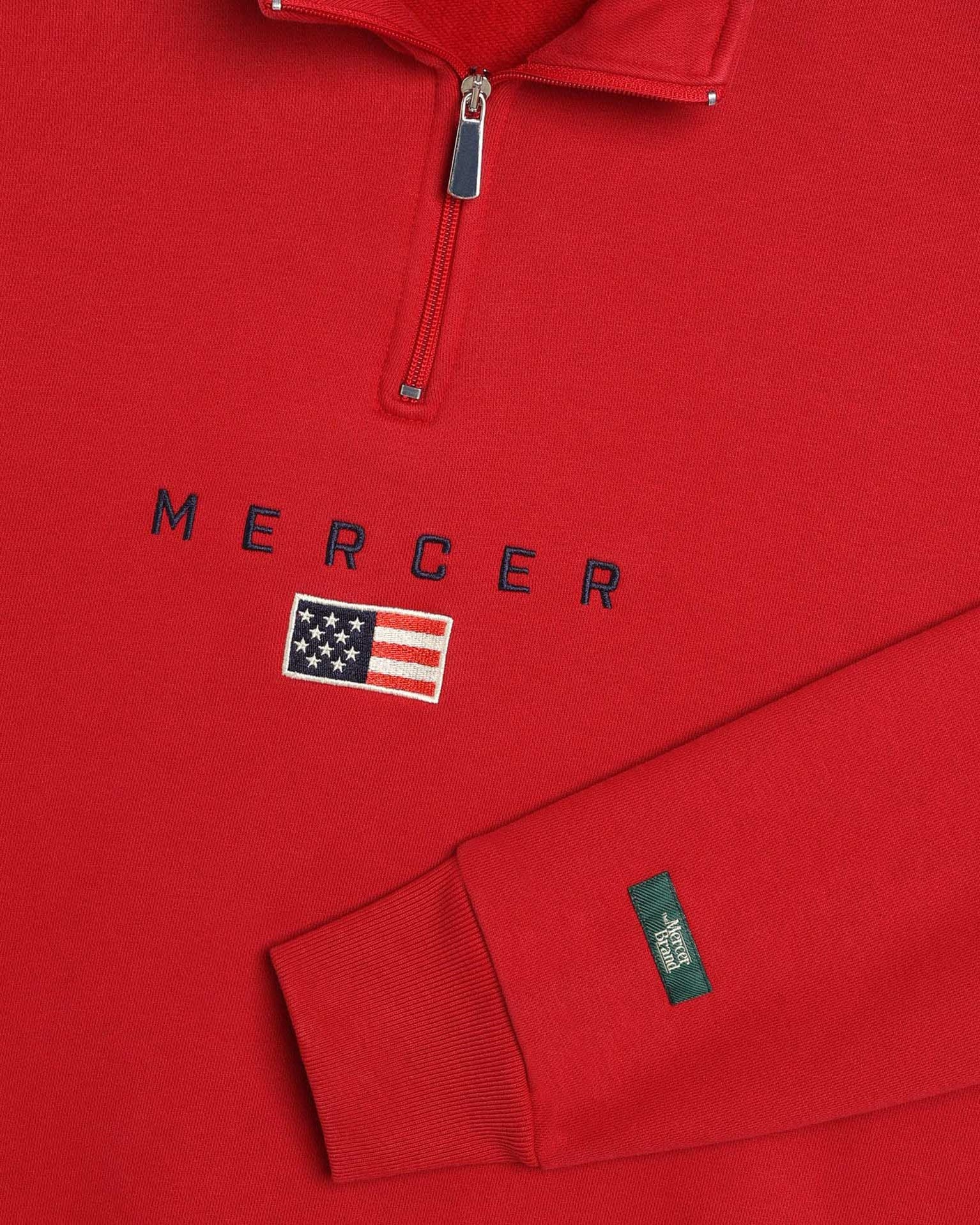 The Mercer Quarter Zip | Red