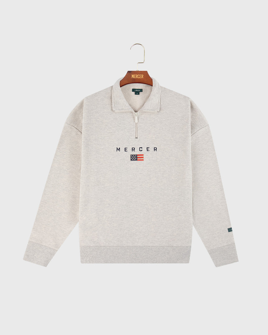 The Mercer Quarter Zip | Grey