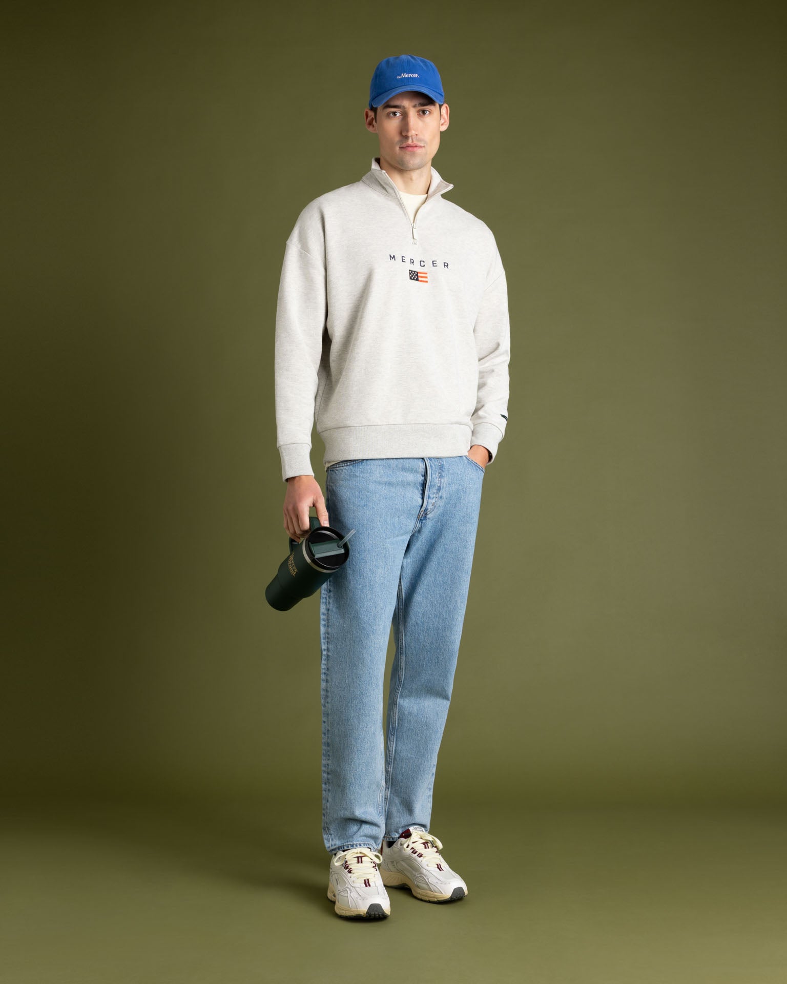 The Mercer Quarter Zip | Grey