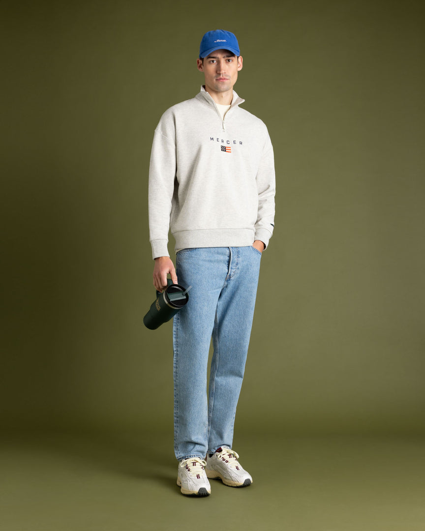 The Mercer Quarter Zip | Grey