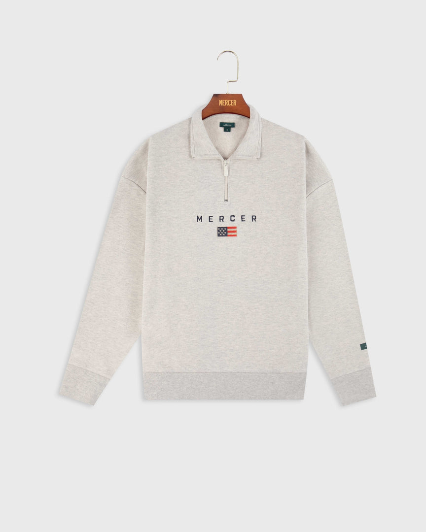 The Mercer Quarter Zip | Grey