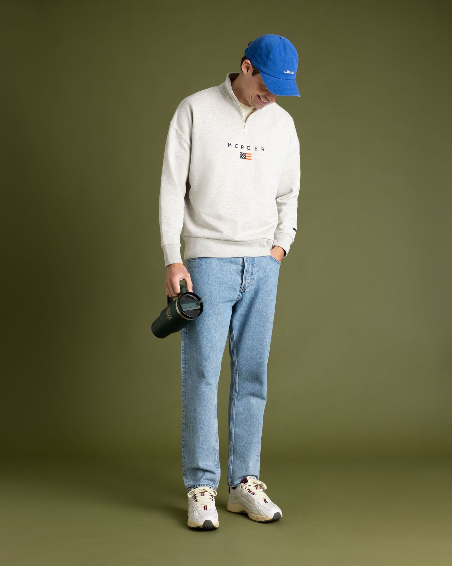 The Mercer Quarter Zip | Grey