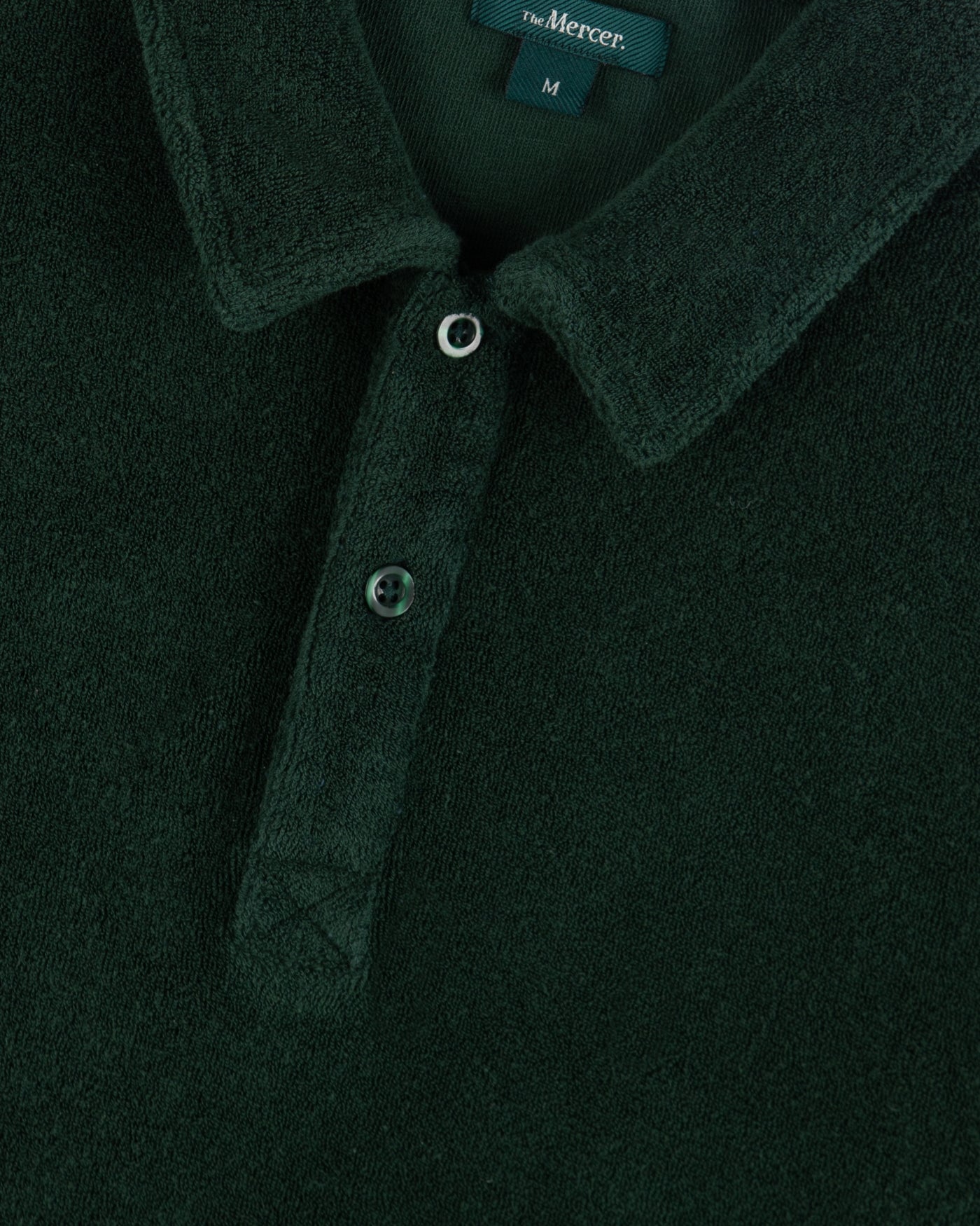 The Mercer Terry toweling Polo | Green