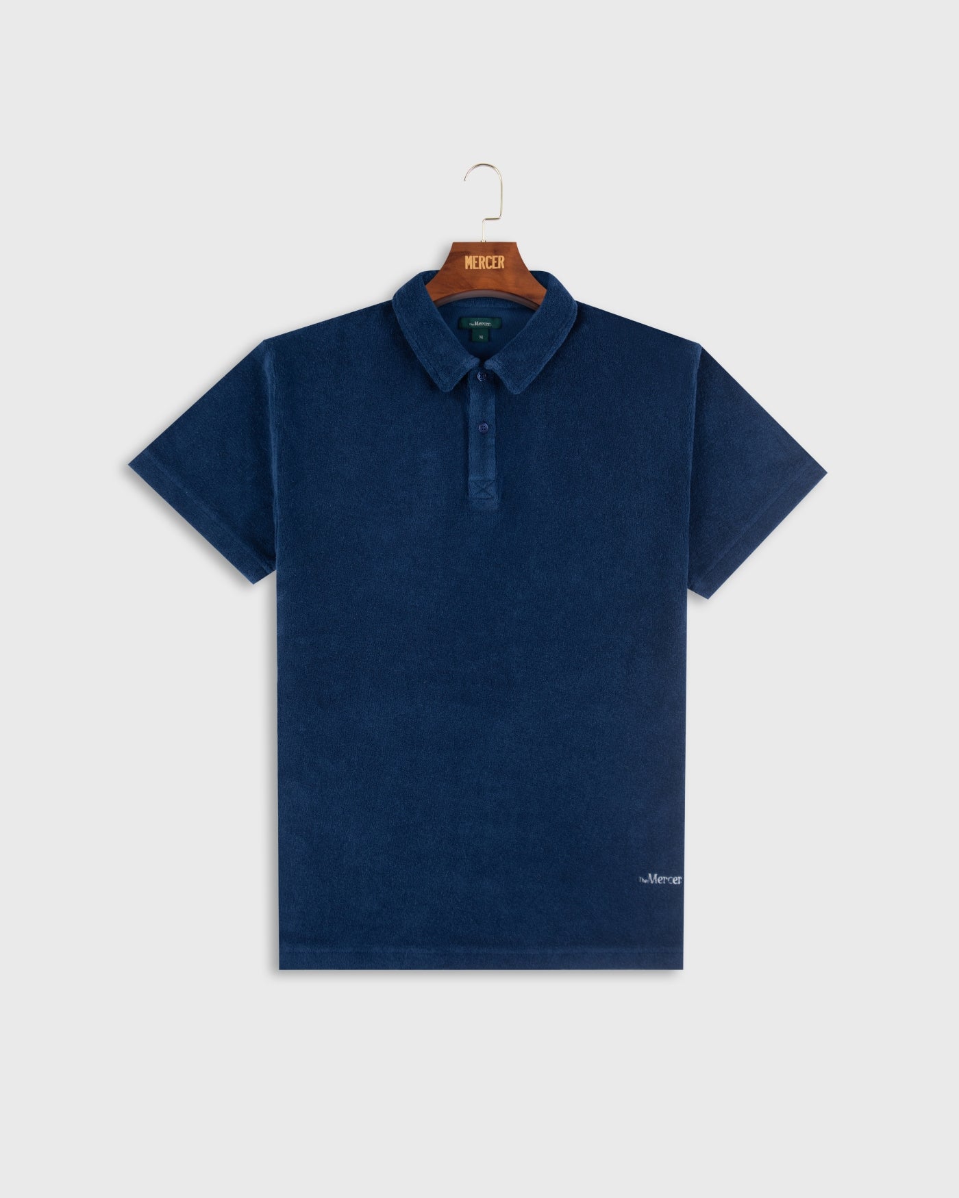 The Mercer Terry toweling Polo | Blue