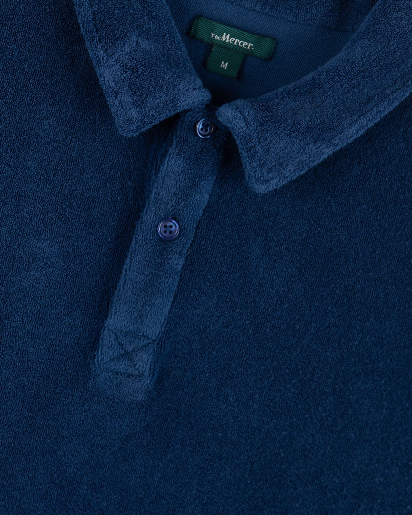 The Mercer Terry toweling Polo | Blue