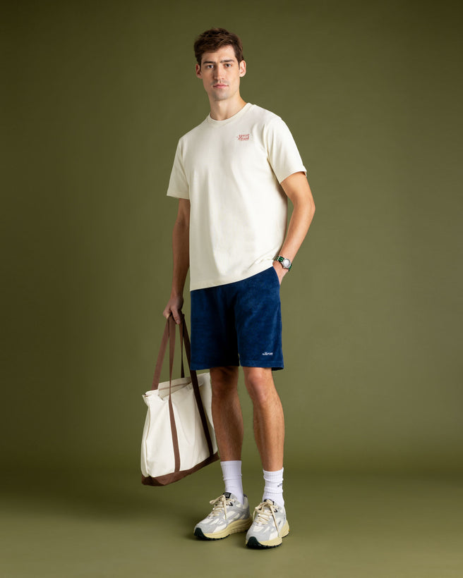 The Mercer Terry Toweling Short Men | Blue