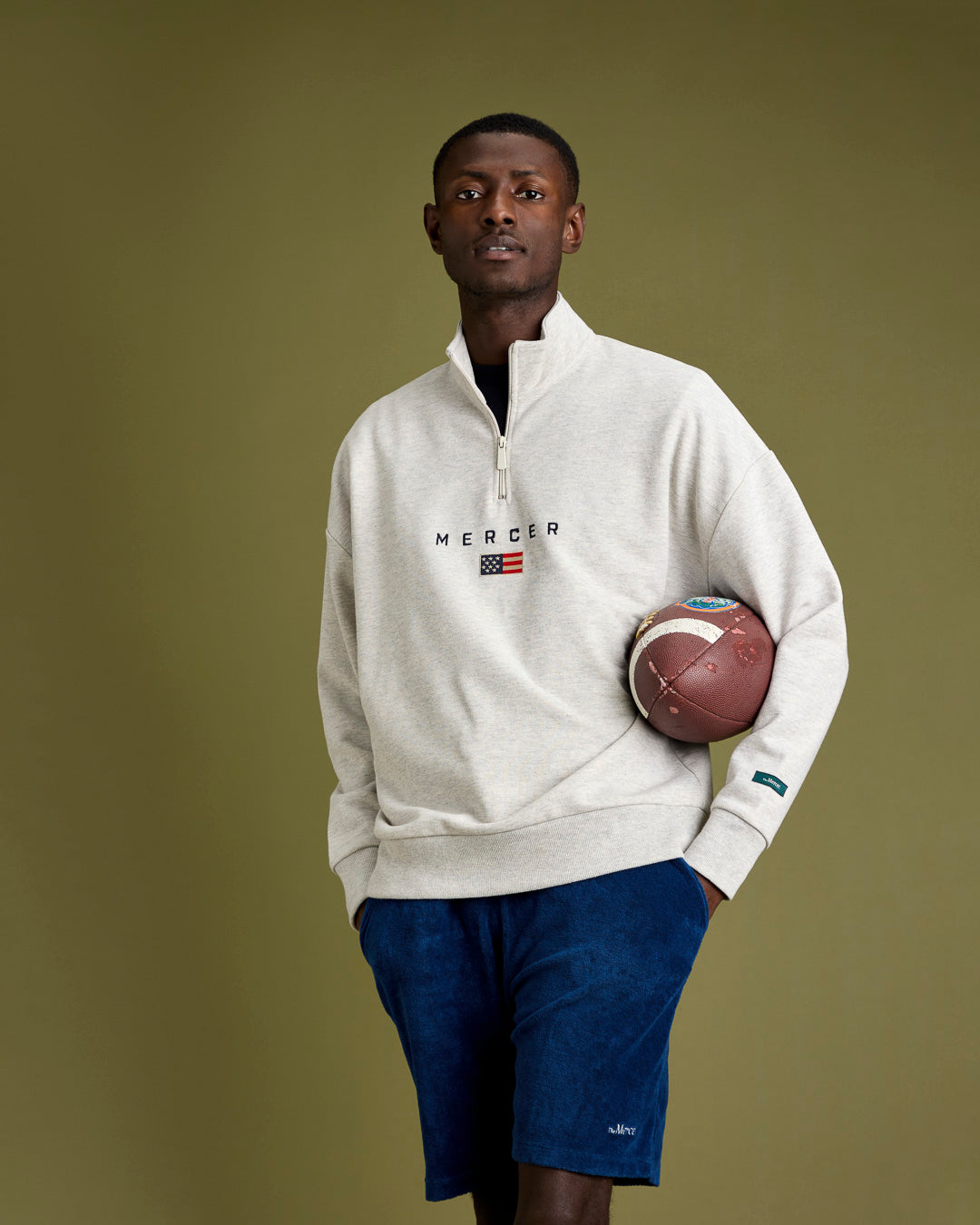 The Mercer Quarter Zip | Grey