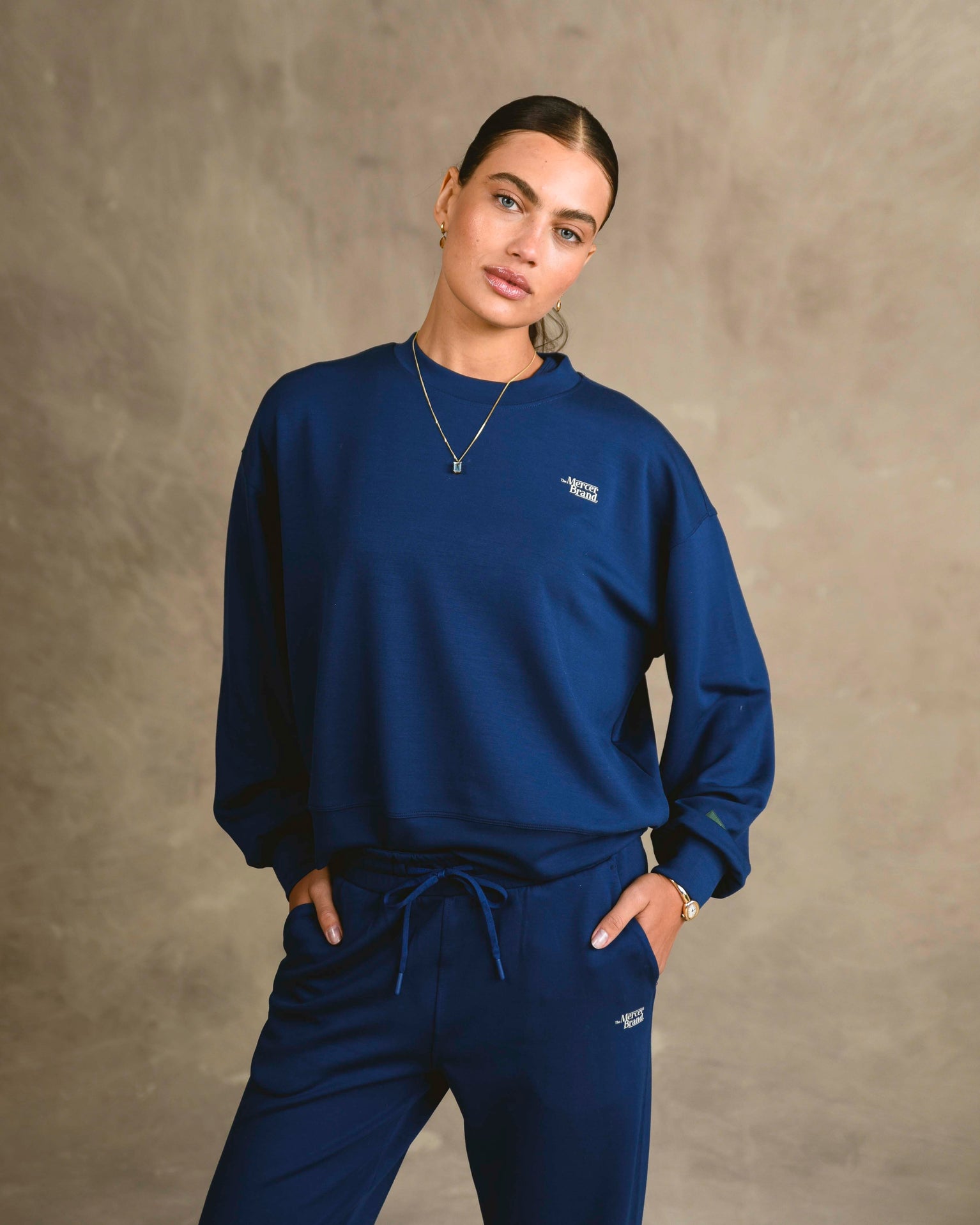 The Mercer Scuba Crewneck Women | Blue