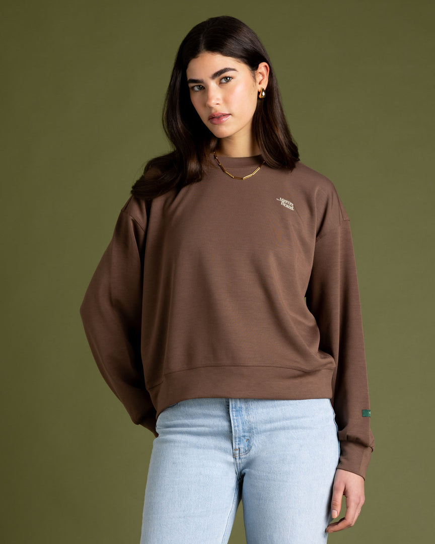 The Mercer Scuba Crewneck Women | Brown