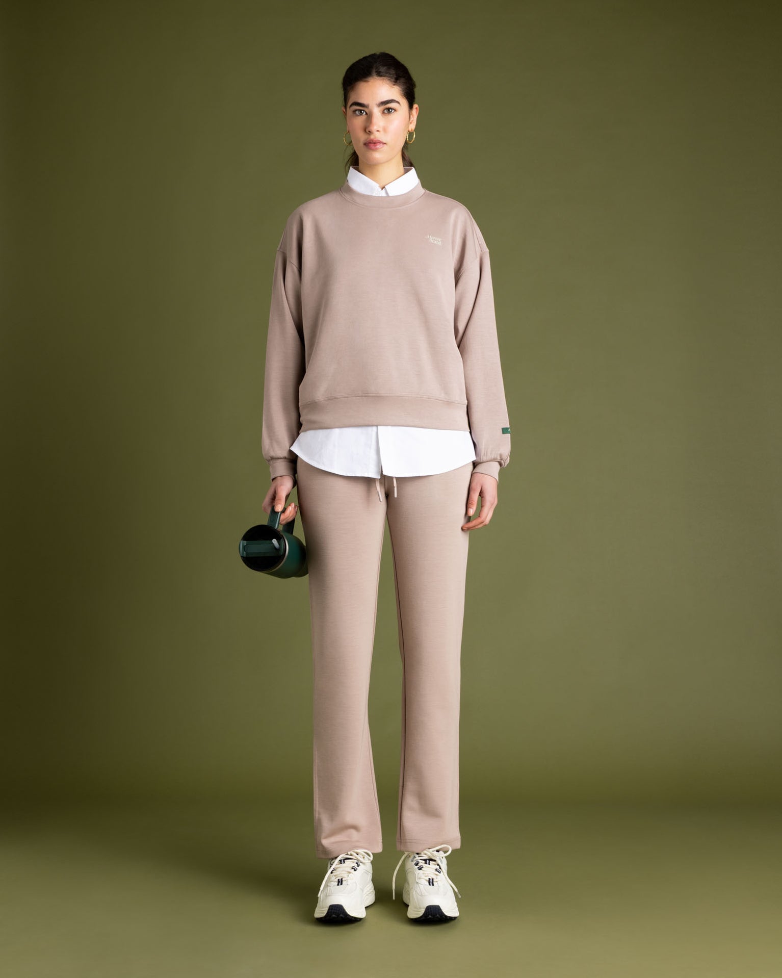 The Mercer Scuba Crewneck W | Cognac