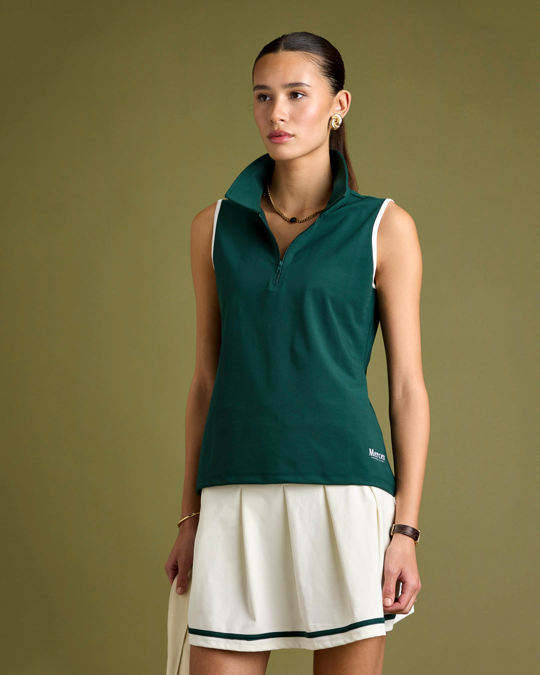 The Mercer Tennis Polo Women | Green