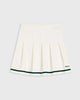 Product photo of The Mercer Tennis Skirt in off white.
