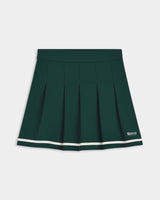 Flat lay of the front of The Mercer Tennis Skirt in green.