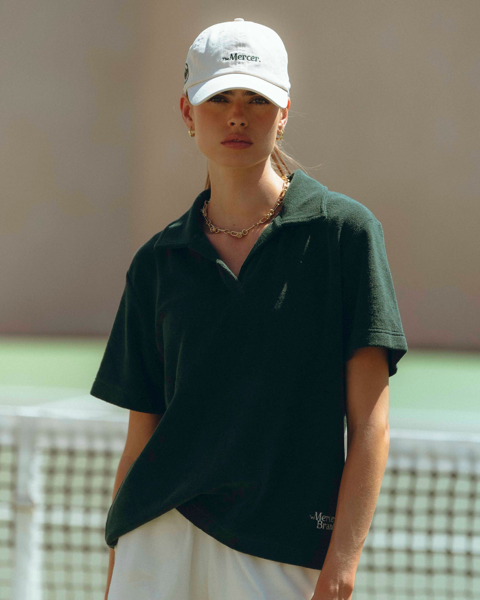 The Mercer Terry Polo Women | Green