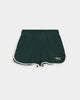Flat lay of The Mercer Terry Short W in green.