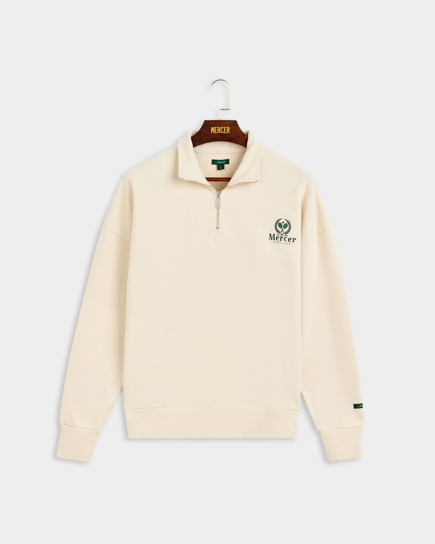 The Mercer Tennis Quarter Zip | Off White