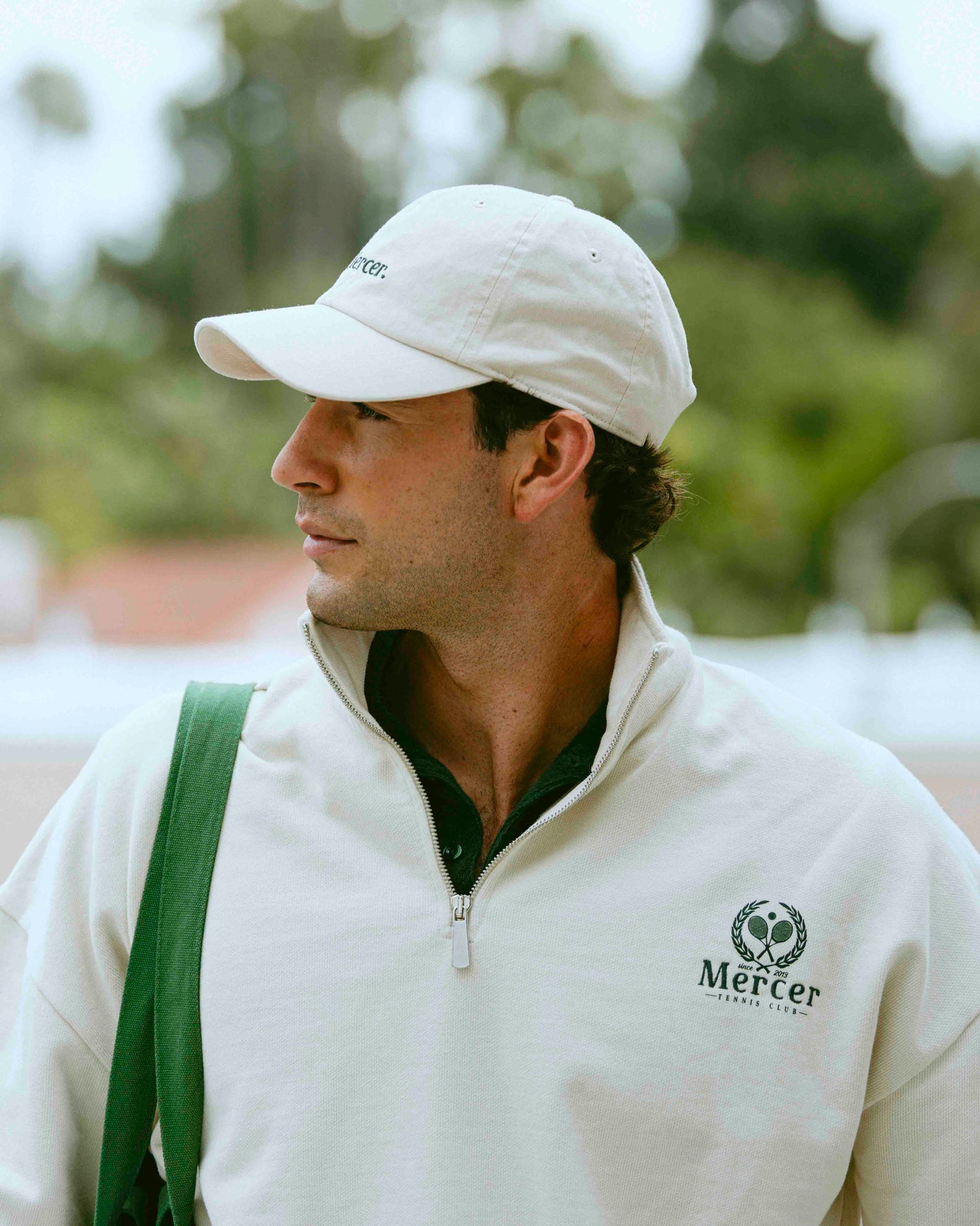 The Mercer Tennis Quarter Zip | Off White