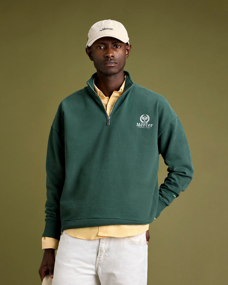 The Mercer Tennis Quarter Zip | Green