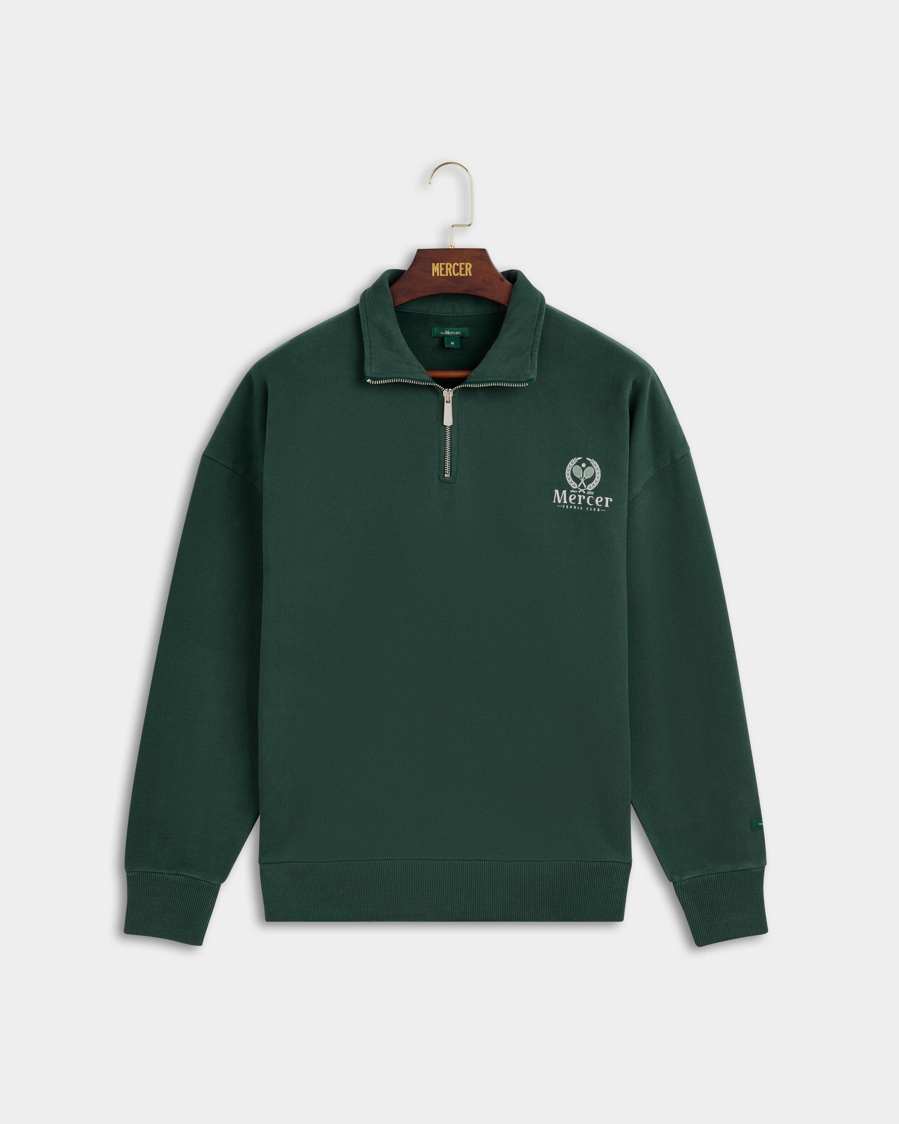 The Mercer Tennis Quarter Zip | Green
