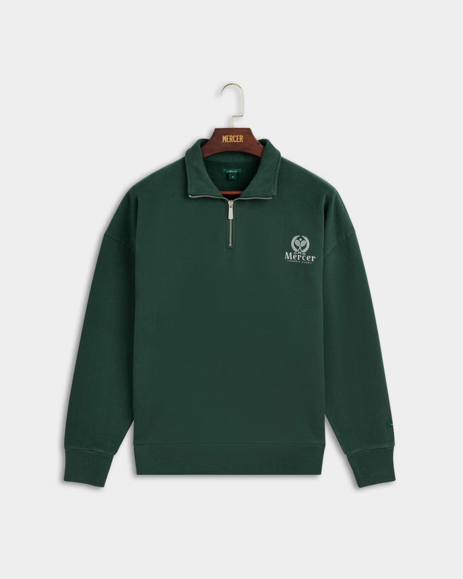 The Mercer Tennis Quarter Zip | Green
